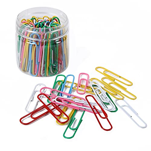 Egurs Büroklammern 100 Stück Büroklammern Set Groß 50mm Bürozubehör für Schule,Büro,Organisation Persönlicher Dateien Farbe Egurs Büroklammern 100 Stück Büroklammern Set Groß 50mm Bürozubehör für Schule,Büro,Organisation Persönlicher Dateien Farbe von Egurs