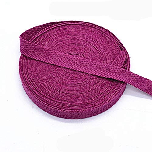 Egurs Bunt Gurtband aus Baumwolle 45m x 10mm Weich Gewebt Twill-Band Baumwollband Baumwollkordel Schrägband Köperband Twillband Fischgräten-Bänder zum Nähen Dekoband Nähenband Fuchsia Egurs Bunt Gurtband aus Baumwolle 45m x 10mm Weich Gewebt Twill-Band Baumwollband Baumwollkordel Schrägband Köperband Twillband Fischgräten-Bänder zum Nähen Dekoband Nähenband Fuchsia von Egurs