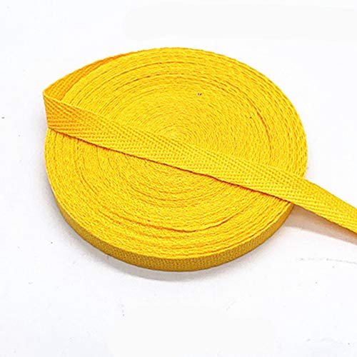 Egurs Bunt Gurtband aus Baumwolle 45m x 10mm Weich Gewebt Twill-Band Baumwollband Baumwollkordel Schrägband Köperband Twillband Fischgräten-Bänder zum Nähen Dekoband Nähenband Gelb Egurs Bunt Gurtband aus Baumwolle 45m x 10mm Weich Gewebt Twill-Band Baumwollband Baumwollkordel Schrägband Köperband Twillband Fischgräten-Bänder zum Nähen Dekoband Nähenband Gelb von Egurs