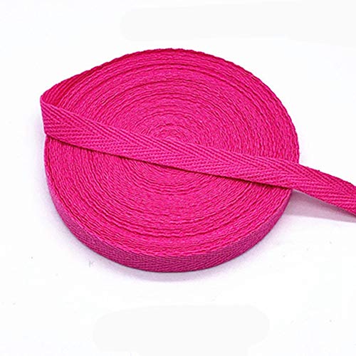 Egurs Bunt Gurtband aus Baumwolle 45m x 10mm Weich Gewebt Twill-Band Baumwollband Baumwollkordel Schrägband Köperband Twillband Fischgräten-Bänder zum Nähen Dekoband Nähenband Rosenrot Egurs Bunt Gurtband aus Baumwolle 45m x 10mm Weich Gewebt Twill-Band Baumwollband Baumwollkordel Schrägband Köperband Twillband Fischgräten-Bänder zum Nähen Dekoband Nähenband Rosenrot von Egurs