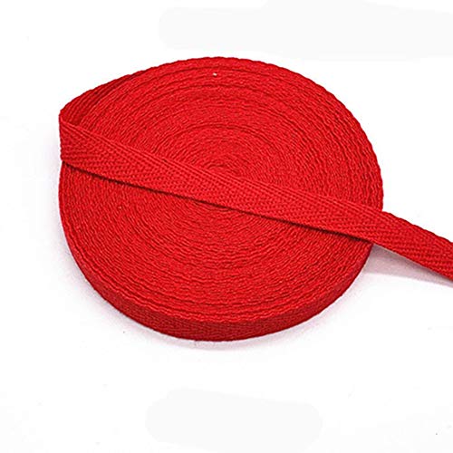 Egurs Bunt Gurtband aus Baumwolle 45m x 10mm Weich Gewebt Twill-Band Baumwollband Baumwollkordel Schrägband Köperband Twillband Fischgräten-Bänder zum Nähen Dekoband Nähenband Rot Egurs Bunt Gurtband aus Baumwolle 45m x 10mm Weich Gewebt Twill-Band Baumwollband Baumwollkordel Schrägband Köperband Twillband Fischgräten-Bänder zum Nähen Dekoband Nähenband Rot von Egurs