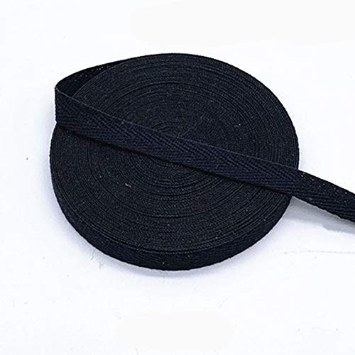 Egurs Bunt Gurtband aus Baumwolle 45m x 10mm Weich Gewebt Twill-Band Baumwollband Baumwollkordel Schrägband Köperband Twillband Fischgräten-Bänder zum Nähen Dekoband Nähenband Schwarz Egurs Bunt Gurtband aus Baumwolle 45m x 10mm Weich Gewebt Twill-Band Baumwollband Baumwollkordel Schrägband Köperband Twillband Fischgräten-Bänder zum Nähen Dekoband Nähenband Schwarz von Egurs