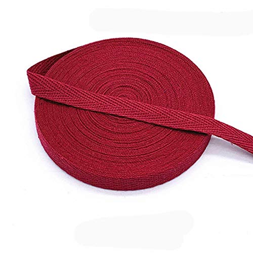 Egurs Bunt Gurtband aus Baumwolle 45m x 10mm Weich Gewebt Twill-Band Baumwollband Baumwollkordel Schrägband Köperband Twillband Fischgräten-Bänder zum Nähen Dekoband Nähenband Wein rot Egurs Bunt Gurtband aus Baumwolle 45m x 10mm Weich Gewebt Twill-Band Baumwollband Baumwollkordel Schrägband Köperband Twillband Fischgräten-Bänder zum Nähen Dekoband Nähenband Wein rot von Egurs