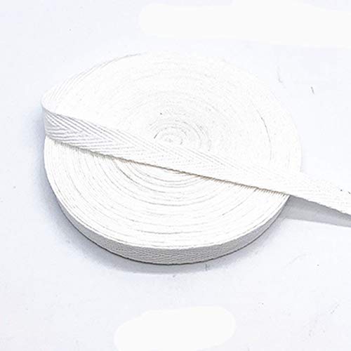 Egurs Bunt Gurtband aus Baumwolle 45m x 10mm Weich Gewebt Twill-Band Baumwollband Baumwollkordel Schrägband Köperband Twillband Fischgräten-Bänder zum Nähen Dekoband Nähenband Weiß Egurs Bunt Gurtband aus Baumwolle 45m x 10mm Weich Gewebt Twill-Band Baumwollband Baumwollkordel Schrägband Köperband Twillband Fischgräten-Bänder zum Nähen Dekoband Nähenband Weiß von Egurs