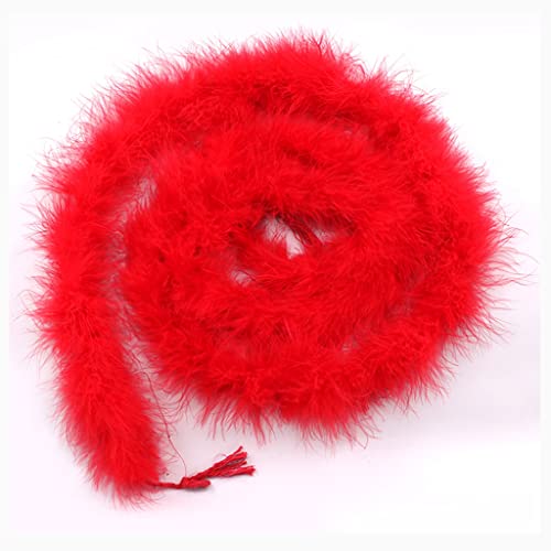 Egurs Federboa 200cm Flauschige Girlande Feder-Girlande für Nähen Kunsthandwerk Dekoration Handgefertigte Party Girlande Dekoration Kostüm-Zubehör rot Egurs Federboa 200cm Flauschige Girlande Feder-Girlande für Nähen Kunsthandwerk Dekoration Handgefertigte Party Girlande Dekoration Kostüm-Zubehör rot von Egurs