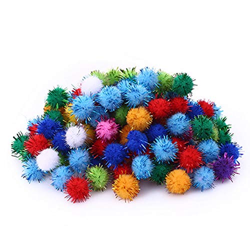 Egurs Glitzer Pompons,Bunt Bommel Pompons Bälle, 1.5cm 100 Stück Egurs Glitzer Pompons,Bunt Bommel Pompons Bälle, 1.5cm 100 Stück von Egurs