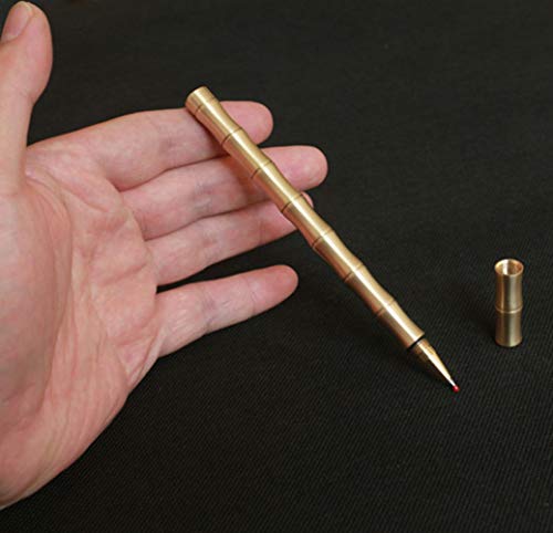 Egurs Hand Gebürstet Retro Bambus Stift Messing Tactical Kugelschreiber Pen von Egurs