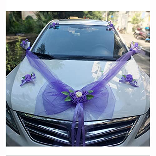 Egurs Hochzeit Autoschmuck Tüll Schleife Rose Deko Girlande PKW Brautwagen Girlande Dekoration Wedding Deko Auto Schmuck Hochzeit Romantische Atmosphäre Car Deko Violett Egurs Hochzeit Autoschmuck Tüll Schleife Rose Deko Girlande PKW Brautwagen Girlande Dekoration Wedding Deko Auto Schmuck Hochzeit Romantische Atmosphäre Car Deko Violett von Egurs