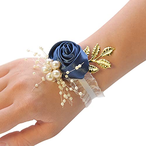 Egurs Hochzeit Handgelenk Blumen mit Perle Frau Armband Hand Blumen für Hochzeit Prom Grün von Egurs