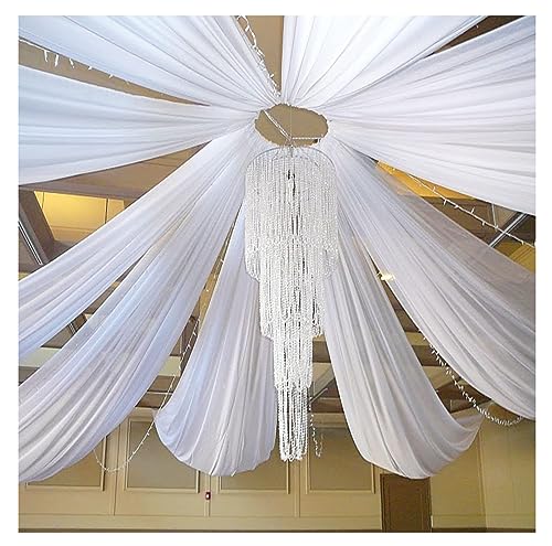 Egurs Hochzeitssaal Dekoration 100D Chiffon Stoff Vorhänge Dekostoff Raumdekoration Banner Querbehang Freihanddeko Hochzeit Drinnen Draußen Deko Tüllstoff Hintergrund Tüll Vorhang Weiß 150x600cm Egurs Hochzeitssaal Dekoration 100D Chiffon Stoff Vorhänge Dekostoff Raumdekoration Banner Querbehang Freihanddeko Hochzeit Drinnen Draußen Deko Tüllstoff Hintergrund Tüll Vorhang Weiß 150x600cm von Egurs