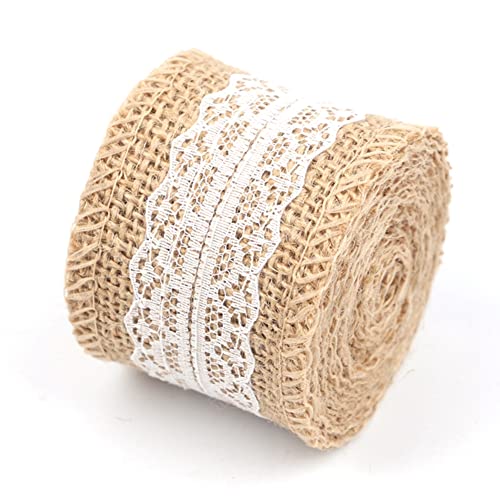 Egurs Juteband mit Spitze Weiß Vintage Spitzenband Sackleinen Band Rolle 5 cm 2 Meter Schleifenband Dekoband aus Jute Natür Tischdeko Geschenke Deko für Handwerk Hochzeit DIY Scrapbook Haus Deko 3# Egurs Juteband mit Spitze Weiß Vintage Spitzenband Sackleinen Band Rolle 5 cm 2 Meter Schleifenband Dekoband aus Jute Natür Tischdeko Geschenke Deko für Handwerk Hochzeit DIY Scrapbook Haus Deko 3# von Egurs
