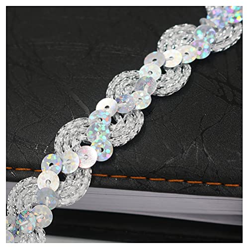 Egurs Paillettenband 15M×15mm Pailletten Bänder Glitzer Geflochten Paillettenborte Paillettenbesatz Bortenband Dekoband Bling Stoff Ribbon für Nähen Kleid DIY Handwerk Bastelprojekte Glitzer Silber Egurs Paillettenband 15M×15mm Pailletten Bänder Glitzer Geflochten Paillettenborte Paillettenbesatz Bortenband Dekoband Bling Stoff Ribbon für Nähen Kleid DIY Handwerk Bastelprojekte Glitzer Silber von Egurs