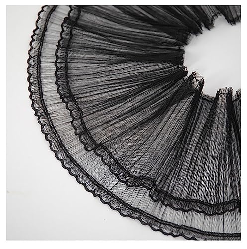 Egurs Plissee Spitzenbordüre Doppelschicht 16cm Breite Rüschenborte Spitzenband Gerafft Mesh Tüll Stoff Spitzenstoffborte Besatz Bekleidungs Vorhänge Rock DIY Dekoration zubehör Schwarz 5 Yard Egurs Plissee Spitzenbordüre Doppelschicht 16cm Breite Rüschenborte Spitzenband Gerafft Mesh Tüll Stoff Spitzenstoffborte Besatz Bekleidungs Vorhänge Rock DIY Dekoration zubehör Schwarz 5 Yard von Egurs
