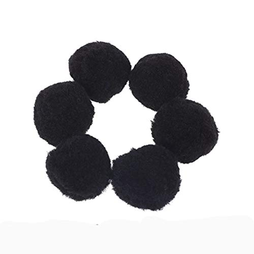 Egurs Pompons,60 Stück 50mm Bunte Pom Pom Flaumigen Pompon Ball für Handwerk Puppen DIY Dekoration schwarz von Egurs