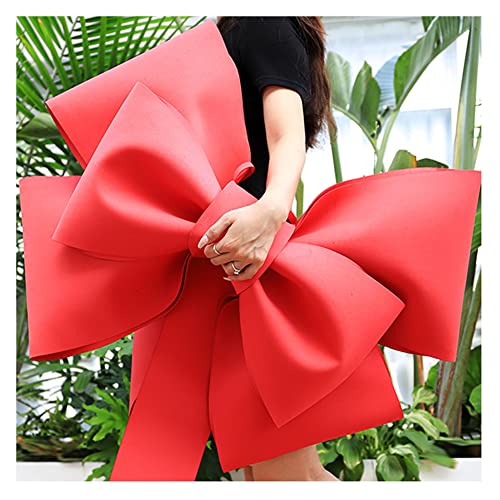 Egurs Riesenschleife Rot Große Dekoschleife Party Hochzeit Deko Bow DIY Schleife Set Haus Dekorative Requisiten Schießen Schleife Rot 75cm von Egurs