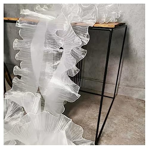 Egurs Weiß Organza Plissee Rüschenborte 13cm × 3 Yard Große Welle Organzaband Dekoration Tüll Besatz Rüschenstoff Organza Geraffter Stoff Mit Rüschen Plissierter Spitzenbordüre Kleidung Zubehör Egurs Weiß Organza Plissee Rüschenborte 13cm × 3 Yard Große Welle Organzaband Dekoration Tüll Besatz Rüschenstoff Organza Geraffter Stoff Mit Rüschen Plissierter Spitzenbordüre Kleidung Zubehör von Egurs