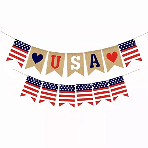 Egurs Wimpelkette Leinen USA Flagge Girlande Vintage Wimpel Banner Sackleinen Banner Hessische Girlande Amerikanische Wimpelbanner für DIY Feiertags Hochzeit Geburtstag Garten bar Party Deko 13*18cm Egurs Wimpelkette Leinen USA Flagge Girlande Vintage Wimpel Banner Sackleinen Banner Hessische Girlande Amerikanische Wimpelbanner für DIY Feiertags Hochzeit Geburtstag Garten bar Party Deko 13*18cm von Egurs