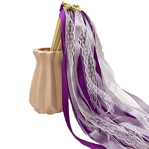 Egurs Zauberstäbe mit Band Glocken Für Hochzeit 50 Stück Spitzen Fee Stick Luftschlangen Spitzenband Zauberstäbe Wedding Wands für Hochzeit, Weihnachten, Geburtstag, Party Violett 50 Stück Egurs Zauberstäbe mit Band Glocken Für Hochzeit 50 Stück Spitzen Fee Stick Luftschlangen Spitzenband Zauberstäbe Wedding Wands für Hochzeit, Weihnachten, Geburtstag, Party Violett 50 Stück von Egurs
