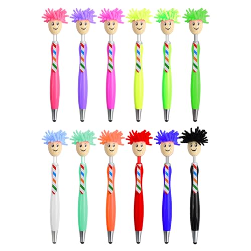 12 Stück Kugelschreiber Lustig Kinder, Niedlich Schreibwaren Kugelschreiber, Microfaser Bildschirmreiniger Stifte, Multifunktionsstift mit Mop Topper für Büro, Schule, Geburtstag Kinder Party 12 Stück Kugelschreiber Lustig Kinder, Niedlich Schreibwaren Kugelschreiber, Microfaser Bildschirmreiniger Stifte, Multifunktionsstift mit Mop Topper für Büro, Schule, Geburtstag Kinder Party von Ehuihuan