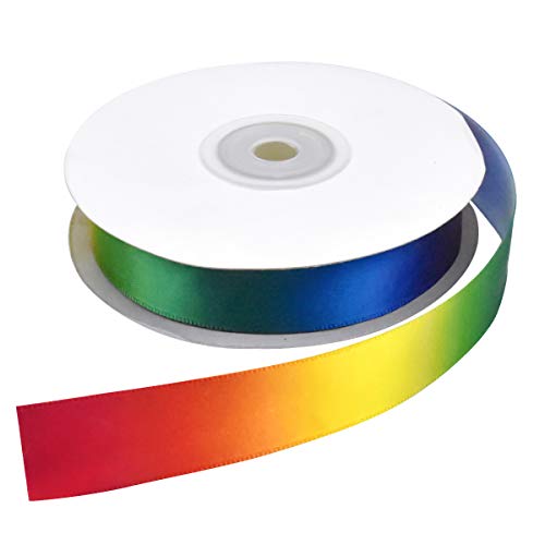 22m Satin Geschenkband, Polyester Stoffband Dekorativ, Regenbogenfarbe Geschenkbänder, 2 cm Breites Band zum Geschenkverpackung, DIY Dekoration Satinband 22m Satin Geschenkband, Polyester Stoffband Dekorativ, Regenbogenfarbe Geschenkbänder, 2 cm Breites Band zum Geschenkverpackung, DIY Dekoration Satinband von Ehuihuan