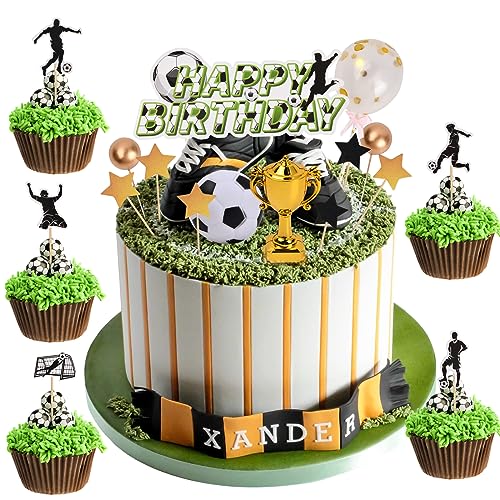 29 Stück Fußball Tortendeko für Geburtstag, Fußball Themenparty Dekoration, Fußball Dekoration für Partytorten, Fußball Geburtstagsdeko 29 Stück Fußball Tortendeko für Geburtstag, Fußball Themenparty Dekoration, Fußball Dekoration für Partytorten, Fußball Geburtstagsdeko von Ehuihuan