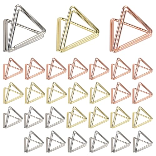30 Stück Mini Tischkartenhalter, Exquisit Menükartenhalter, Robust und Langlebig Kartenhalter Tisch, Kartenständer Gold, Silber, Roségold von Ehuihuan