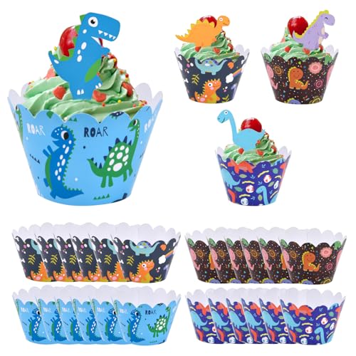 48 StüCk Tortendeko Dinosaurier, Happy Birthday Tortendeko, Cupcake Cone Cake Toppers, Dino Kuchen Deko, Cartoon Dinosaurier Kuchendekoration Rand, Geburtstag Hochzeit Party Jahrestag Dekorationen 48 StüCk Tortendeko Dinosaurier, Happy Birthday Tortendeko, Cupcake Cone Cake Toppers, Dino Kuchen Deko, Cartoon Dinosaurier Kuchendekoration Rand, Geburtstag Hochzeit Party Jahrestag Dekorationen von Ehuihuan