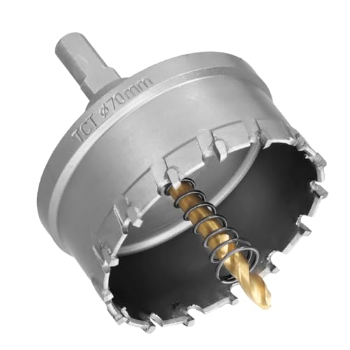 Ehuihuan Lochsäge Set, Bohrkrone Steckdose, Dosenbohrer, Lochbohrer Metall TCT, Hartmetallbohrer, Kronenbohrer Metall, Lochschneider mit Zentrierbohrer für Eisen, Kupfer, Edelstahl, Aluminium (70mm) Ehuihuan Lochsäge Set, Bohrkrone Steckdose, Dosenbohrer, Lochbohrer Metall TCT, Hartmetallbohrer, Kronenbohrer Metall, Lochschneider mit Zentrierbohrer für Eisen, Kupfer, Edelstahl, Aluminium (70mm) von Ehuihuan