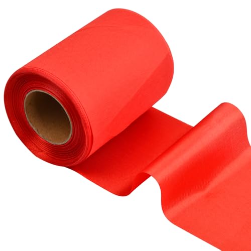 Satin Band Rot 10 cm x 20 m, Geschenk-Band-Schleife, Dekoratives Rotes Satinband, Stoffband für Hochzeit Geburtstag Party-Dekor Verpackungsgestaltung Lockendes Band Satin Band Rot 10 cm x 20 m, Geschenk-Band-Schleife, Dekoratives Rotes Satinband, Stoffband für Hochzeit Geburtstag Party-Dekor Verpackungsgestaltung Lockendes Band von Ehuihuan