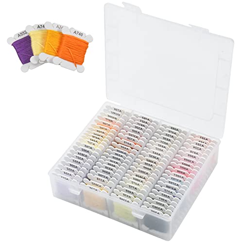 Stickgarn Kreuzstichfäden 80 Skeins x 4M 6 Fädig, Cross Stitch Embroidery Threads mit Organizer Aufbewahrungsbox, Embroidery Floss für Freundschaftsbänder Stickerei Basteltwist DIY-Handwerk Stickgarn Kreuzstichfäden 80 Skeins x 4M 6 Fädig, Cross Stitch Embroidery Threads mit Organizer Aufbewahrungsbox, Embroidery Floss für Freundschaftsbänder Stickerei Basteltwist DIY-Handwerk von Ehuihuan