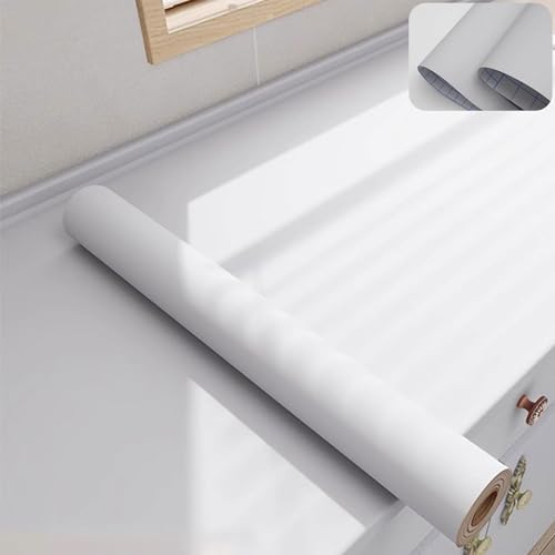 Eiauiuo Tischfolie Selbstklebende Klebefolie für Tischdecke PVC Möbelfolie Matt Möbelaufkleber Tapete Dekofolie Schutzfolie Wasserdicht Tischaufkleber Tischunterlage Türfolie(Hellgrau,80x200cm) von Eiauiuo
