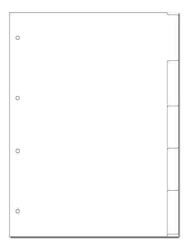 Kartonregister A4 5-teilig blanko weiss, 4-fach gelocht, 50er Pack Kartonregister A4 5-teilig blanko weiss, 4-fach gelocht, 50er Pack von Eichhorn