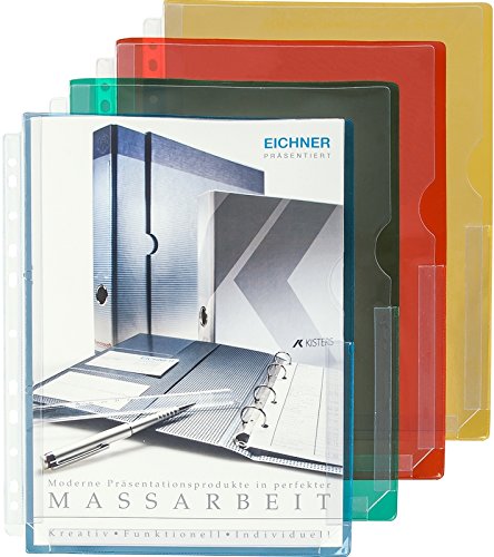 10x Dehnfaltentasche DIN A4 transparent aus PVC, oben offen und seitlich halboffen, inklusive Abheftrand mit Eurolochung 10x Dehnfaltentasche DIN A4 transparent aus PVC, oben offen und seitlich halboffen, inklusive Abheftrand mit Eurolochung von EICHNER