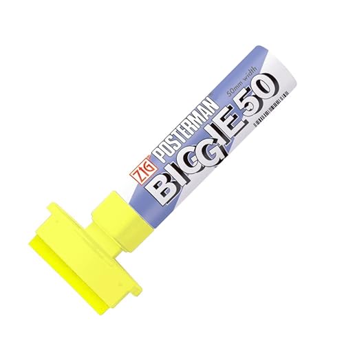 Eichner 9219-00006-540 Wasserfest Postermann-Marker, Fluoreszierend Gelb, 50mm Breite von Eichner