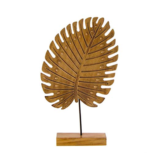 Eideo Home Deko-Objekt Blatt auf Ständer, Holz/MDF, braun, 29 cm von Eideo Home