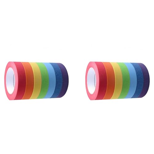 Eieenotee 14X Farbiges Abdeckband, Farbiges Malerband f¨¹r Kunst und, Zeichenband, Bastelband, Papierband, Buntes Klebeband, D Eieenotee 14X Farbiges Abdeckband, Farbiges Malerband f¨¹r Kunst und, Zeichenband, Bastelband, Papierband, Buntes Klebeband, D von Eieenotee