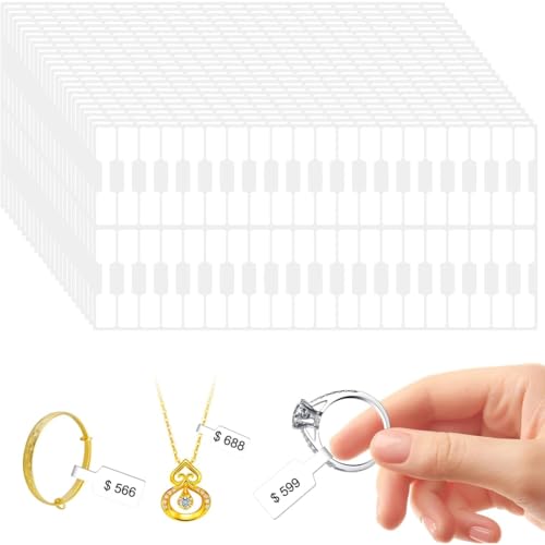 Eieenotee 2000pcs Selbstkleber Wei?er Leerer Schmuck-Etikett Aufkleber-F¨¹r-Halsketten, Ohrringe-Ringe-F¨¹r-Preis-Tags Eieenotee 2000pcs Selbstkleber Wei?er Leerer Schmuck-Etikett Aufkleber-F¨¹r-Halsketten, Ohrringe-Ringe-F¨¹r-Preis-Tags von Eieenotee