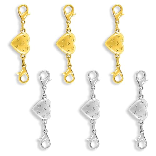 Eieenotee 6 St¨¹ck Magnetverschluss-Konverter Aus Metall, Karabinerverschl¨¹sse im -Design f¨¹r Halsketten und Armb?nder, Gold und Silber Eieenotee 6 St¨¹ck Magnetverschluss-Konverter Aus Metall, Karabinerverschl¨¹sse im -Design f¨¹r Halsketten und Armb?nder, Gold und Silber von Eieenotee