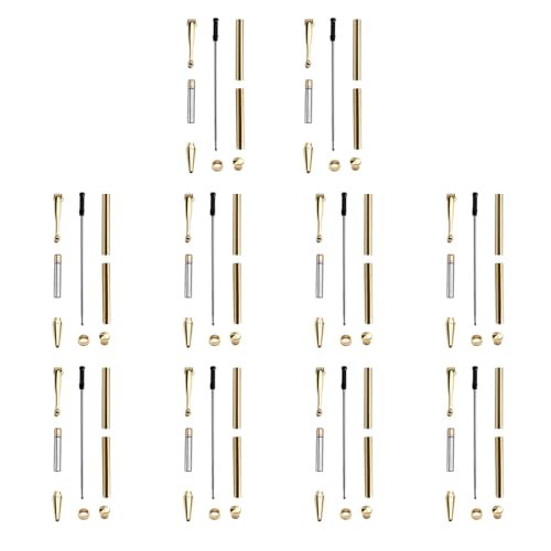 Eieenotee DIY-Drehverkehrsbedarf 10 PCs Slimline Stift Kit 7mm mit Nachfüllungen, für das Von Geschenkset Gold Gold von Eieenotee