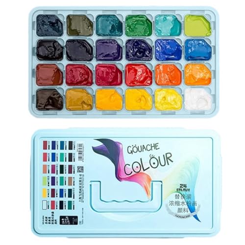 Eieenotee Jelly Gouache -Lackierung 24Colors Art Anfänger Konzentrierte Gouache -Farbe 30 Ml Austauschbare Packungen Gouache Nachfüllungen Eieenotee Jelly Gouache -Lackierung 24Colors Art Anfänger Konzentrierte Gouache -Farbe 30 Ml Austauschbare Packungen Gouache Nachfüllungen von Eieenotee