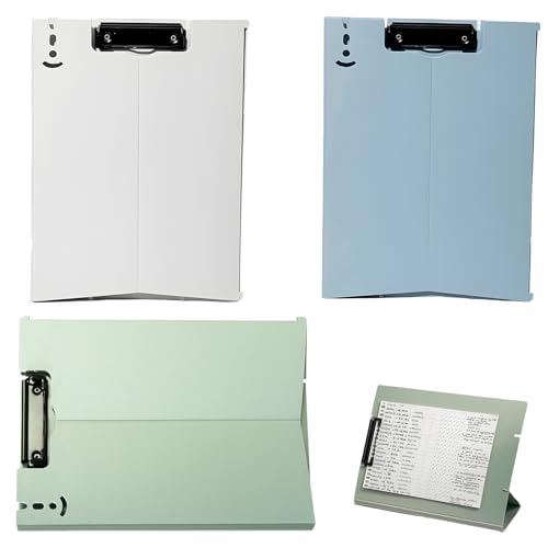 Eiflayn klemmbrett,3 Stück klemmbrett a4 mit Bügelklemme,Vertikale klemmbretter,clipboard a4 mit stifthalter,klemmbrett a4 mit deckel Geeignet für Büro, Schule, Zuhause(Weiß+Blau+Grün) von Eiflayn