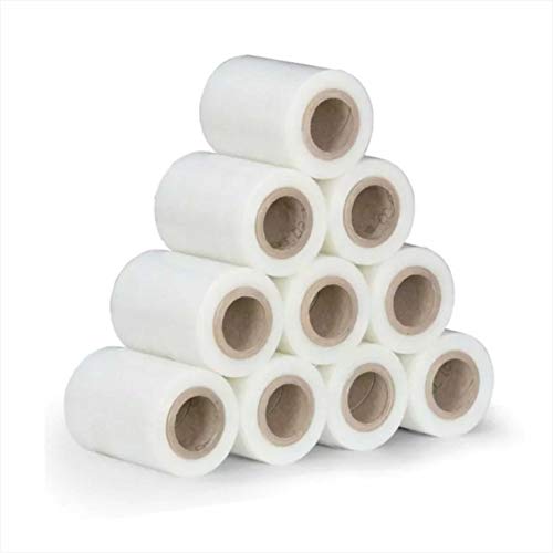 10 Rollen Mini Stretchfolie 10cm x 150m 23my transparent Palettenfolie Wickelfolie Verpackungsfolie (10x) von Eigenmarke