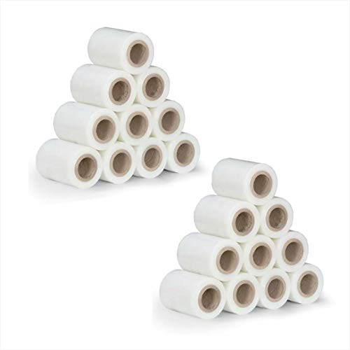 20 Rollen Mini Stretchfolie 10cm x 150m 23my transparent Palettenfolie Wickelfolie Verpackungsfolie (20x) von Eigenmarke