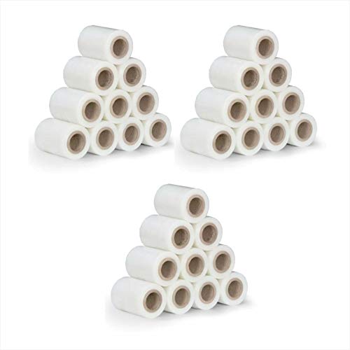 30 Rollen Mini Stretchfolie 10cm x 150m 23my transparent Palettenfolie Wickelfolie Verpackungsfolie (30x) von Eigenmarke