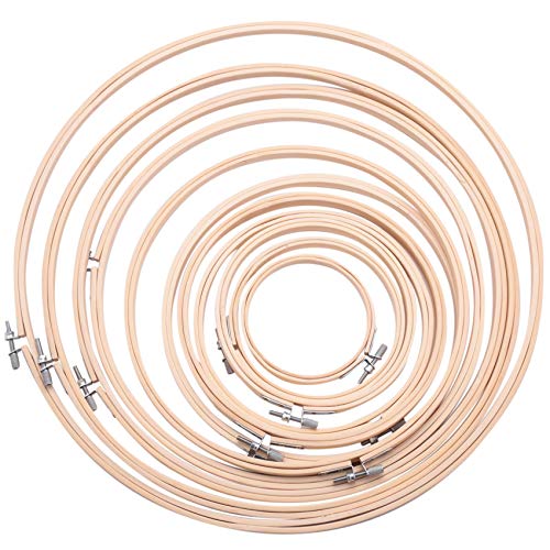 Eighosee 11-teiliges Stickrahmen-Set zum Selbermachen, runde Schlaufe, Handnähen, Bambus-Stickringe, 10–40 cm Eighosee 11-teiliges Stickrahmen-Set zum Selbermachen, runde Schlaufe, Handnähen, Bambus-Stickringe, 10–40 cm von Eighosee