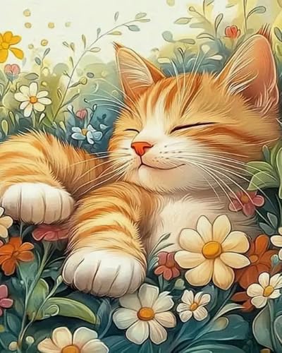 Eiialerm Erwachsene Stickerei Kreuzstich Lesende Katze 11CT Vorgedruckte Leinwand Kreuzstich Set AnfäNger Stickbilder, für Wandkunst-Heimdekoration 40X50 cm Eiialerm Erwachsene Stickerei Kreuzstich Lesende Katze 11CT Vorgedruckte Leinwand Kreuzstich Set AnfäNger Stickbilder, für Wandkunst-Heimdekoration 40X50 cm von Eiialerm