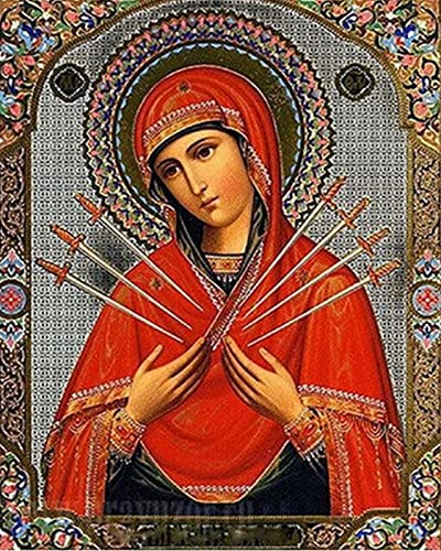 Eiialerm Erwachsene Stickerei Kreuzstich Maria 11CT Vorgedruckte Leinwand Kreuzstich Set AnfäNger Stickbilder, für Wandkunst-Heimdekoration 40X50cm Eiialerm Erwachsene Stickerei Kreuzstich Maria 11CT Vorgedruckte Leinwand Kreuzstich Set AnfäNger Stickbilder, für Wandkunst-Heimdekoration 40X50cm von Eiialerm