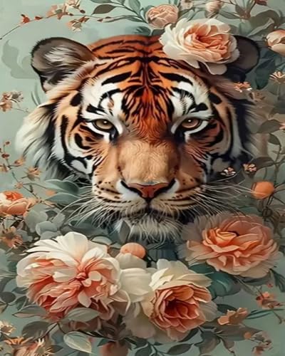 Eiialerm Kreuzstich Stickpackungen Blumentiger DIY Vorgedruckt Kreuzstich Stickbilder 11CT Sticken Set für Erwachsene Anfänger Home Decor 40x50cm Eiialerm Kreuzstich Stickpackungen Blumentiger DIY Vorgedruckt Kreuzstich Stickbilder 11CT Sticken Set für Erwachsene Anfänger Home Decor 40x50cm von Eiialerm