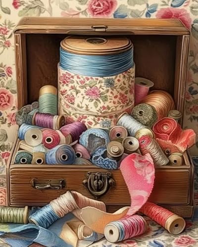 Eiialerm Kreuzstich Stickpackungen Drahtbox DIY Vorgedruckt Kreuzstich Stickbilder 11CT Sticken Set für Erwachsene Anfänger Home Decor 40x50cm von Eiialerm