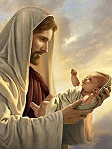 Eiialerm Kreuzstich Stickpackungen Jesus Christus DIY Vorgedruckt Kreuzstich Stickbilder 11CT Sticken Set für Erwachsene Anfänger Home Decor 40x50cm von Eiialerm